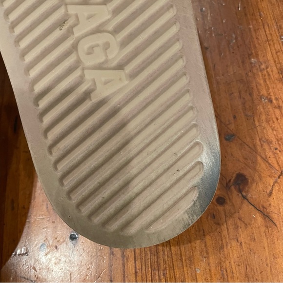 Balenciaga Pool Slides Beige and Black Size 37 with box and dust bag - Picture 5 of 11